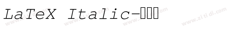 LaTeX Italic字体转换